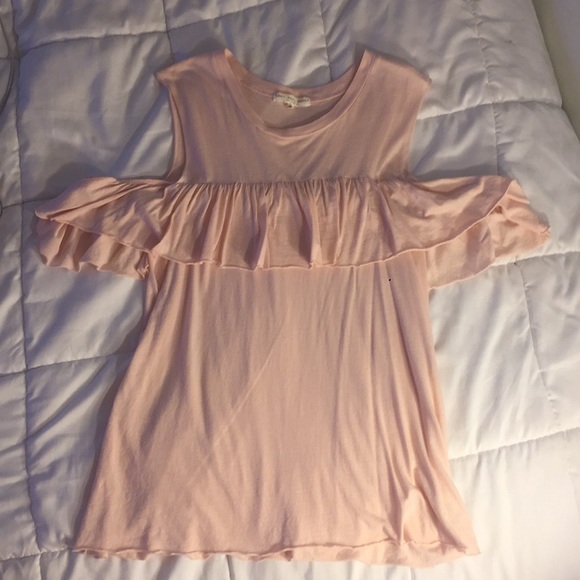 Urban Outfitters Tops - Urban Outfitter pink ruffle shirt